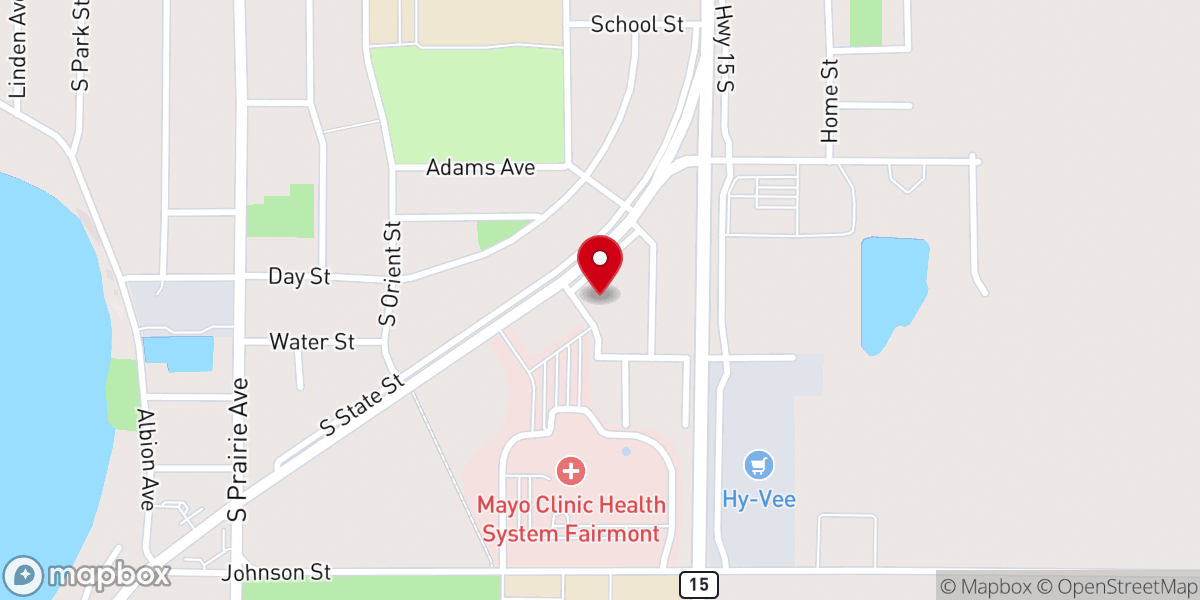 Map showing location of Bethel Evangelical Free Church