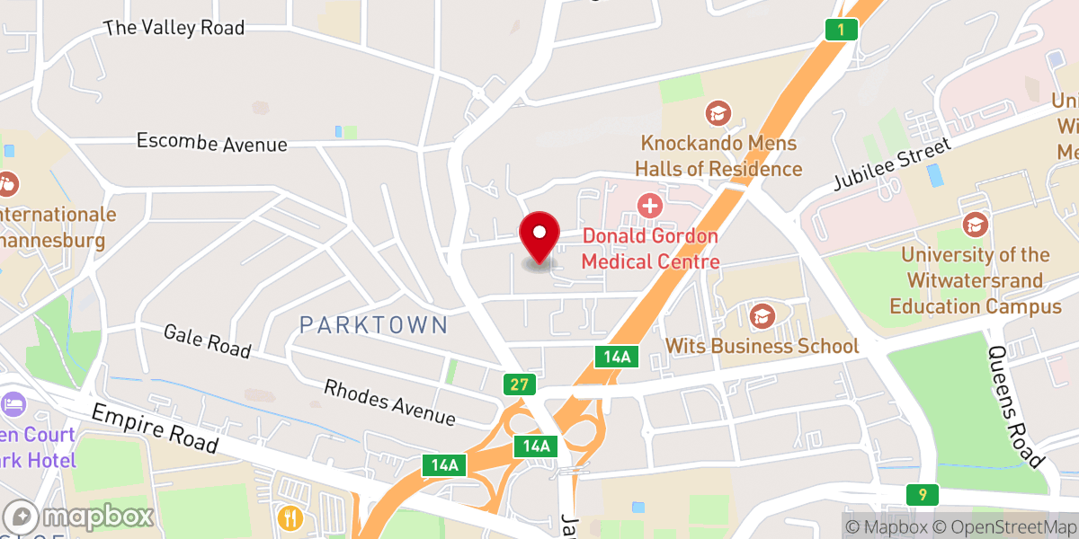 Map showing location of St George's Anglican Church