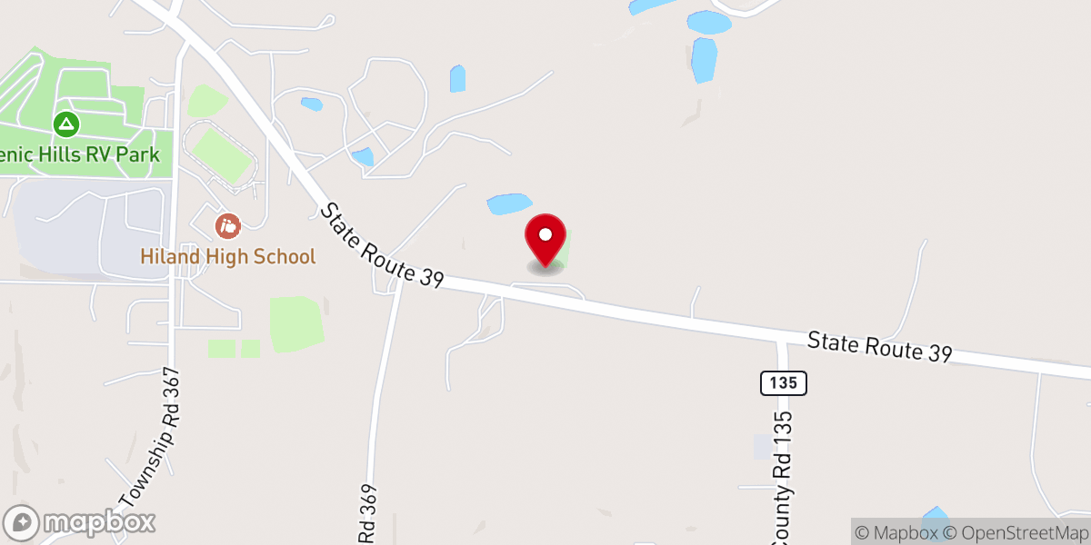Map showing location of Bethel Mennonite Church
