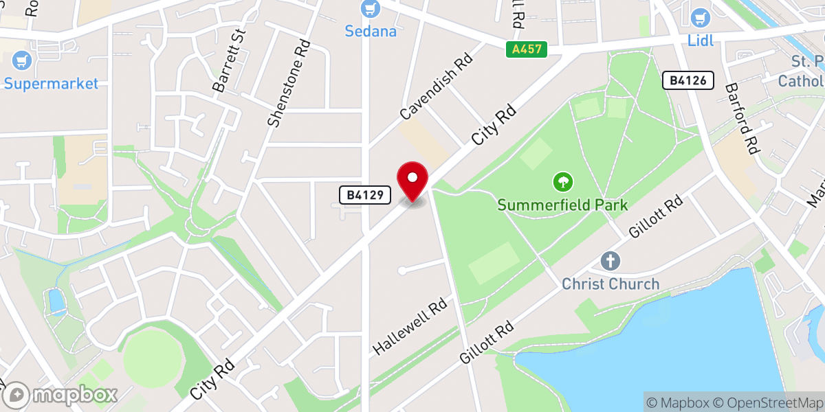 Map showing location of City Road Methodist Church
