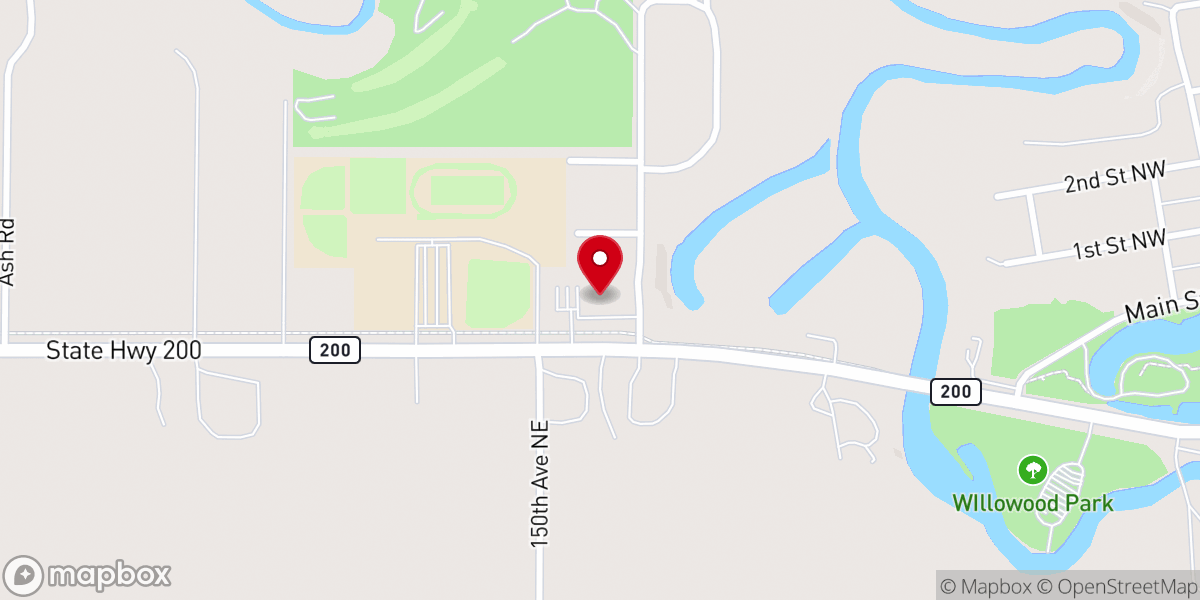 Map showing location of Riverside Evangelical Free Church