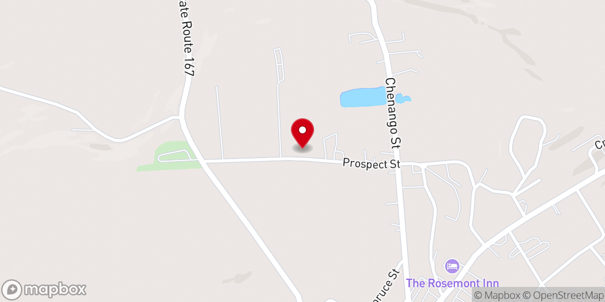 Map showing location of Montrose Bible Conference Association