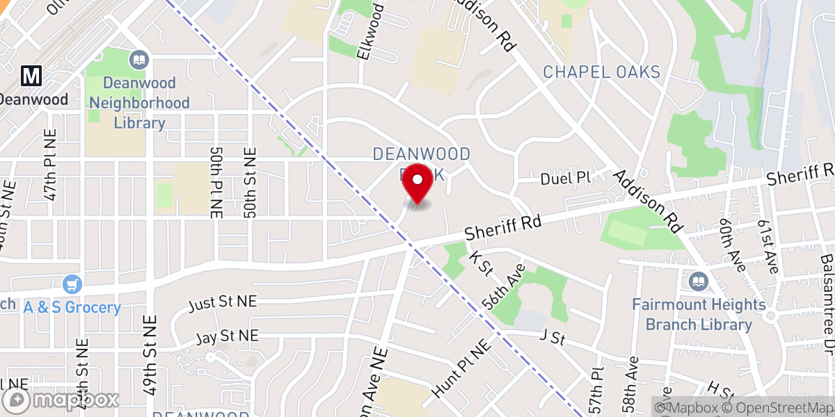 Map showing location of Church of Deliverance