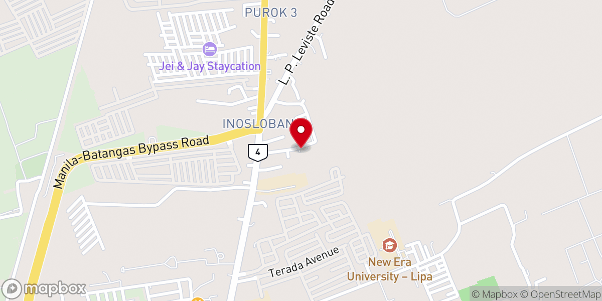 Map showing location of Evangel Baptist Church