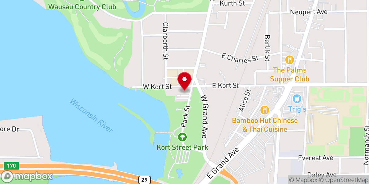 Map showing location of St Therese Catholic Church