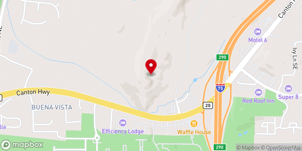 Map showing location of Christian Fellowship of Cartersville Inc
