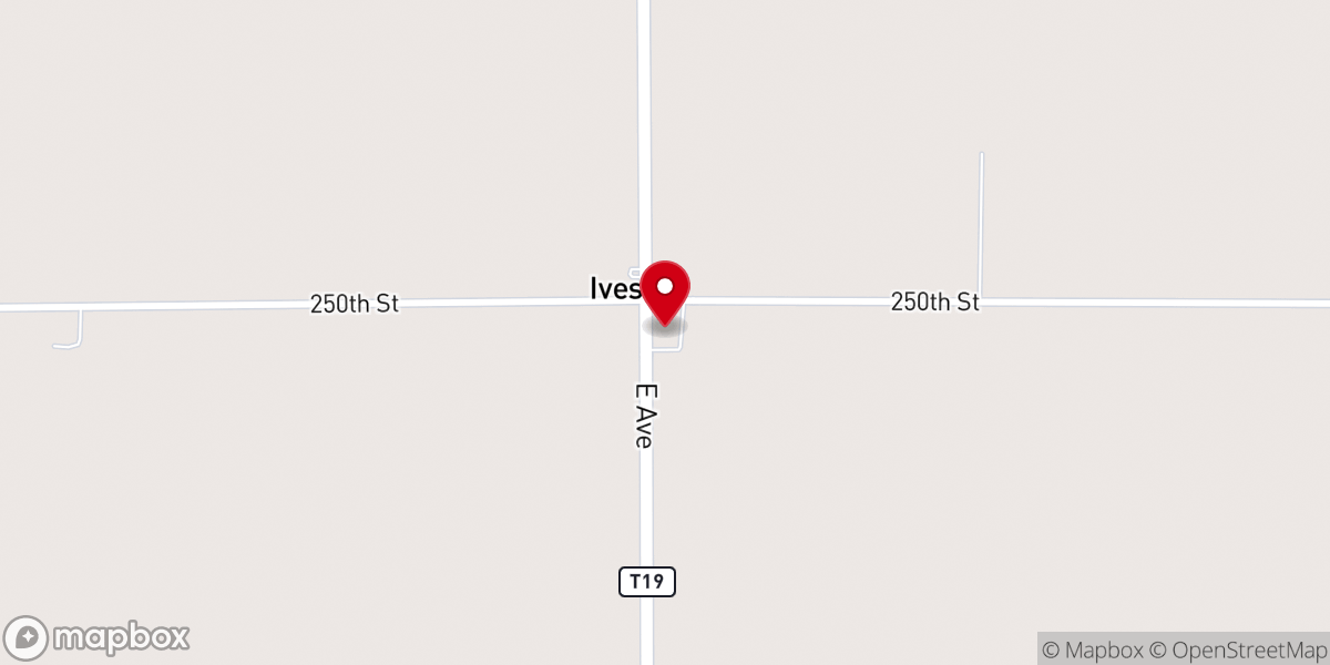 Map showing location of Ivester Church