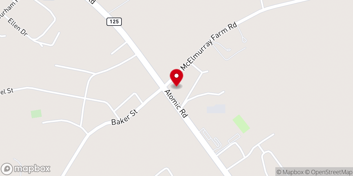 Map showing location of Jackson Bible Church