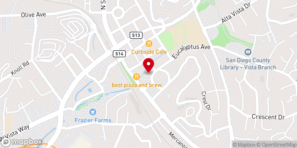 Map showing location of Refuge Christian Fellowship North County