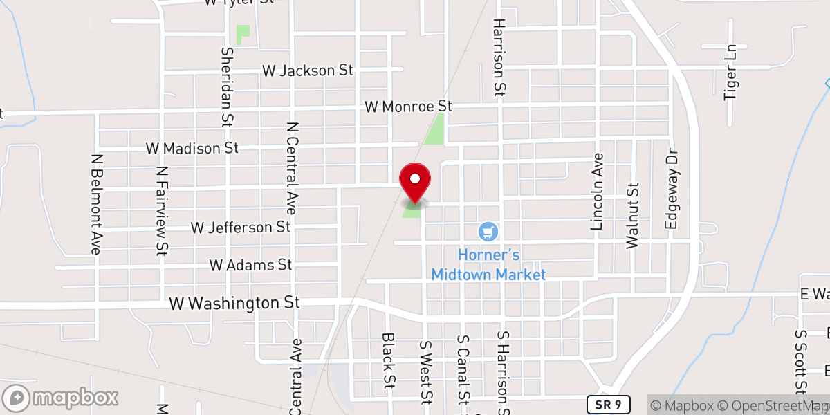 Map showing location of Broadway Park