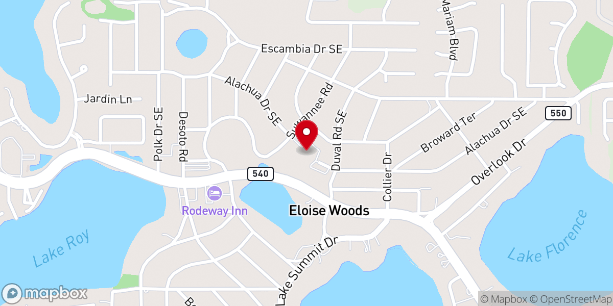 Map showing location of Hope Presbyterian Church