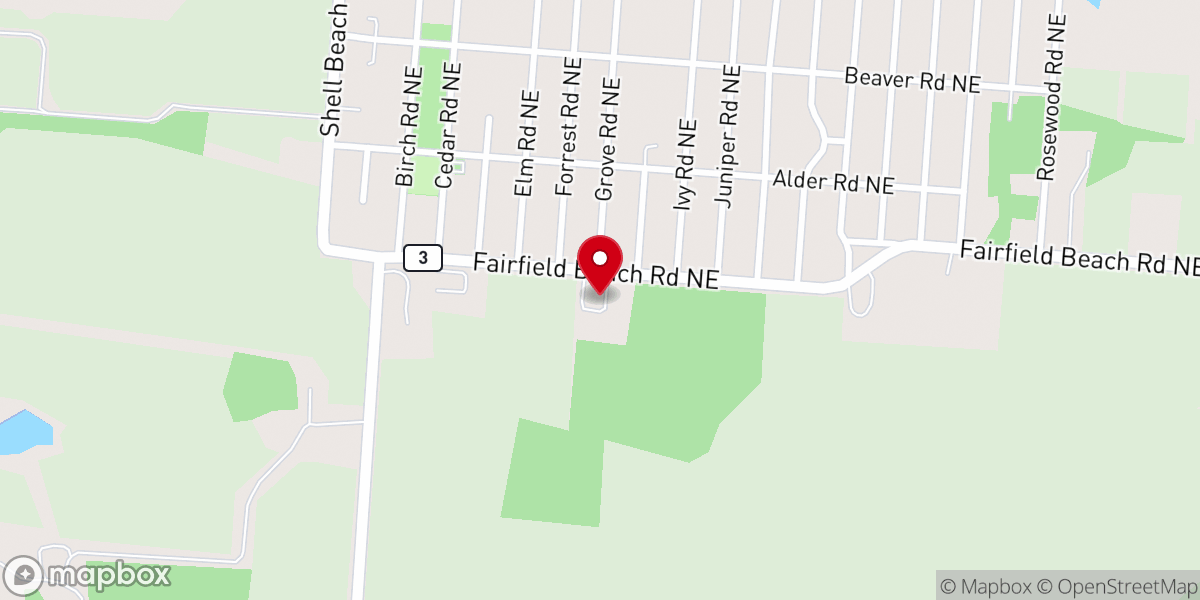 Map showing location of Gathering Church