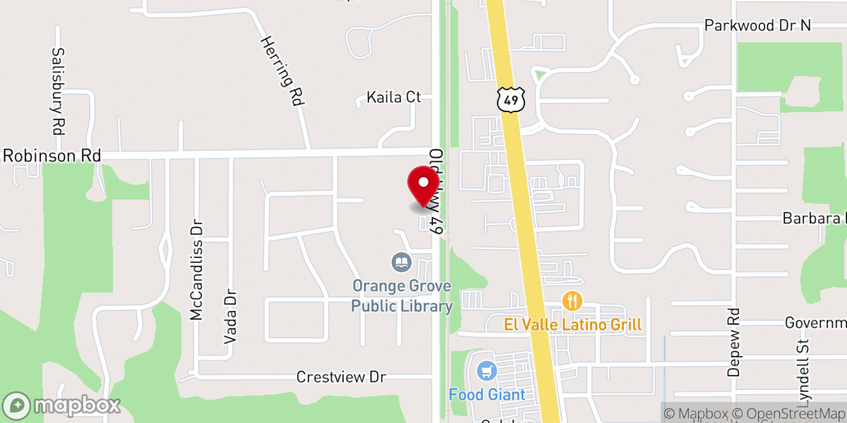 Map showing location of Kenwood Baptist Church
