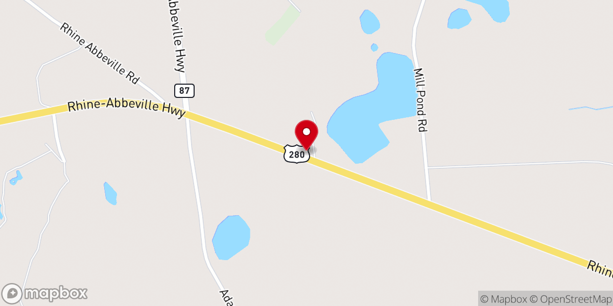 Map showing location of New Austin Church