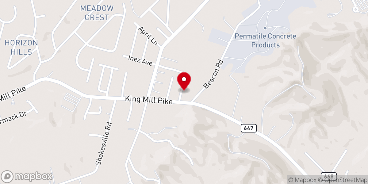 Map showing location of Shakesville Church of Christ