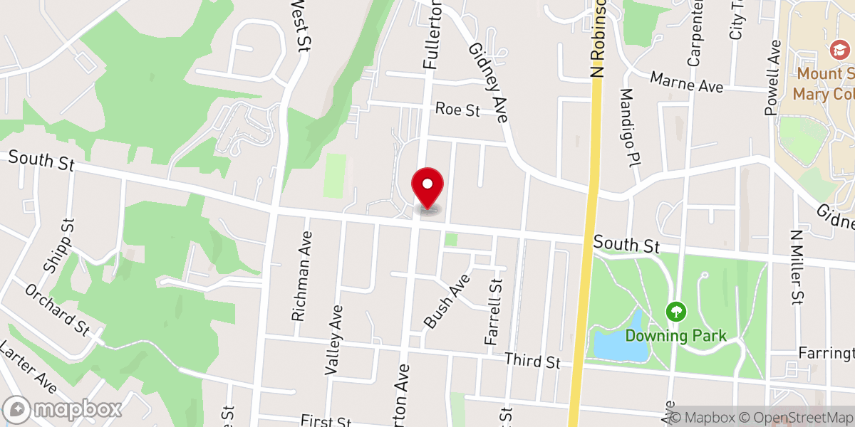 Map showing location of Christ Lutheran Church