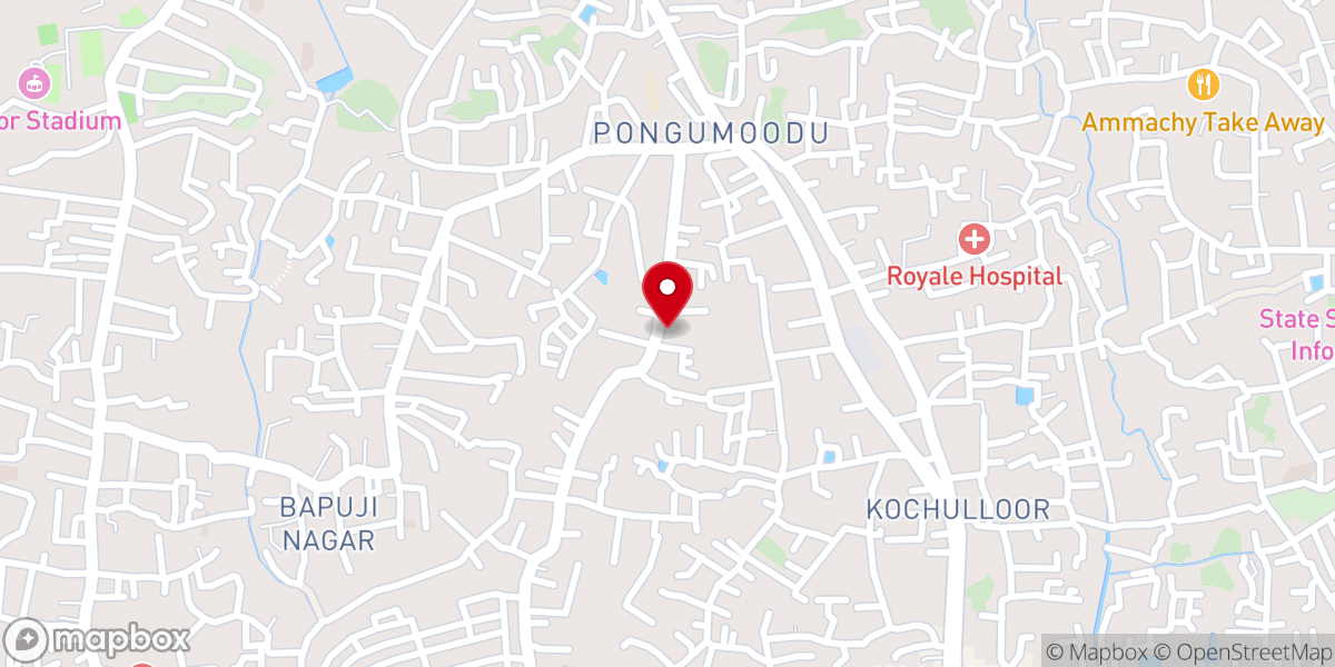Map showing location of St. Alphonsa's Syro-Malabar Church, Pongumood