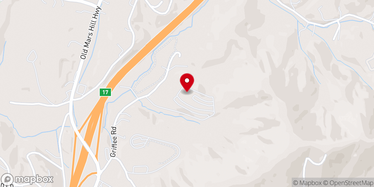 Map showing location of Brookstone Baptist Church
