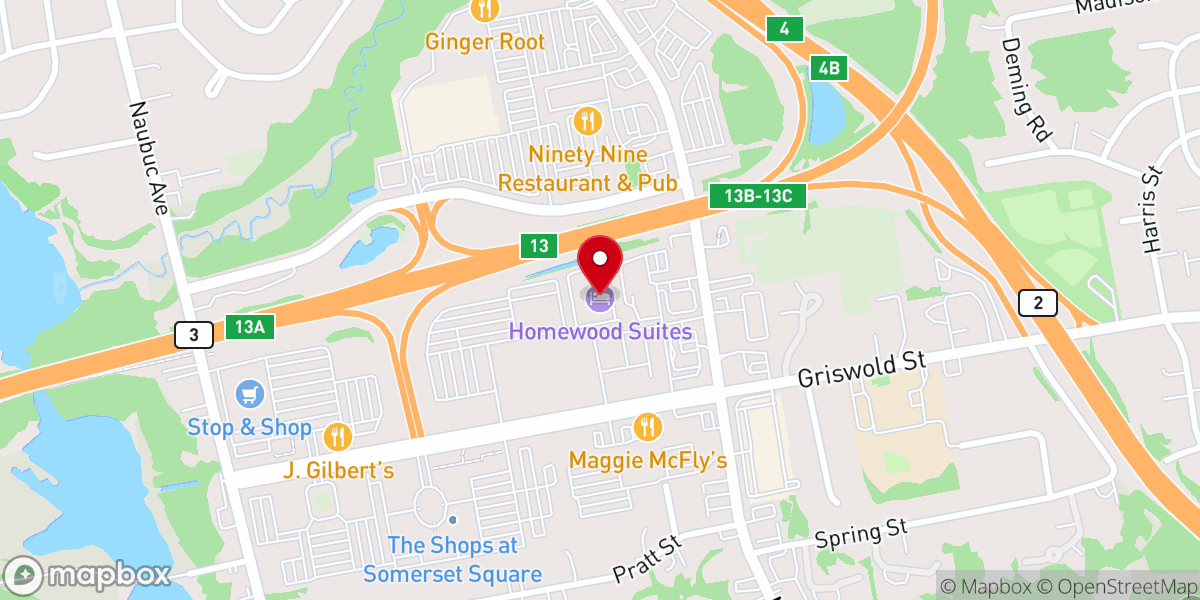 Map showing location of Homewood Suites by Hilton Hartford South-Glastonbury