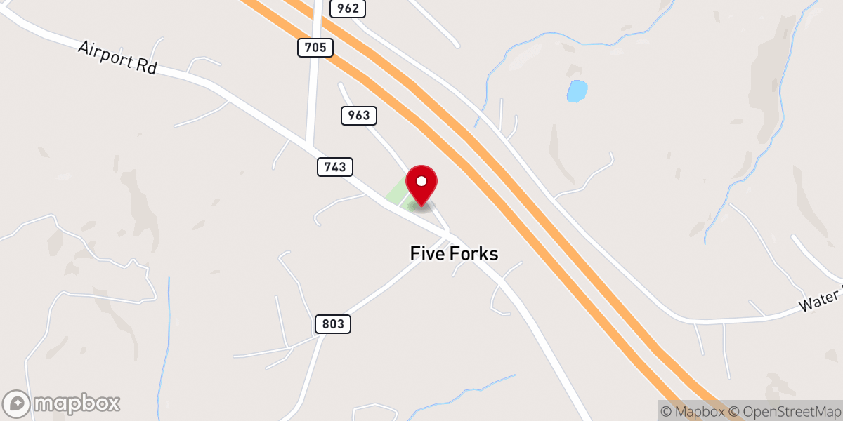 Map showing location of Shiloh Church