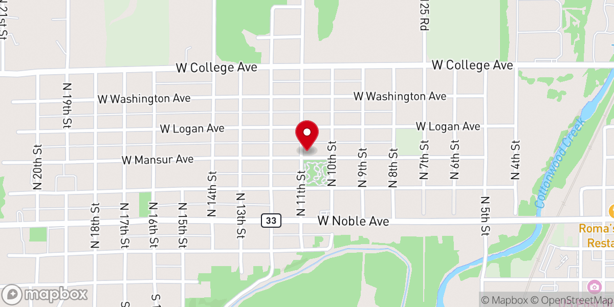 Map showing location of Guthrie Free Methodist Church