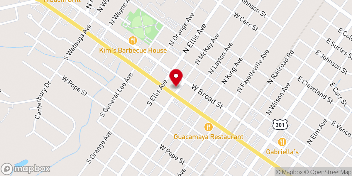 Map showing location of Sacred Heart Catholic Church
