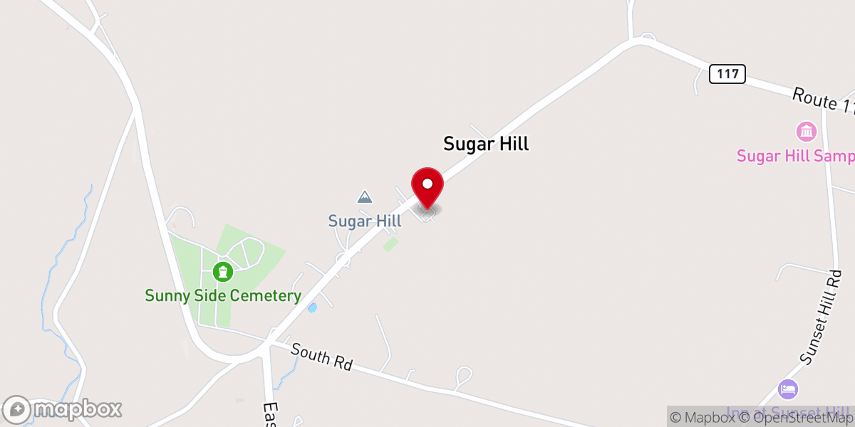 Map showing location of Sugar Hill Town Clerk