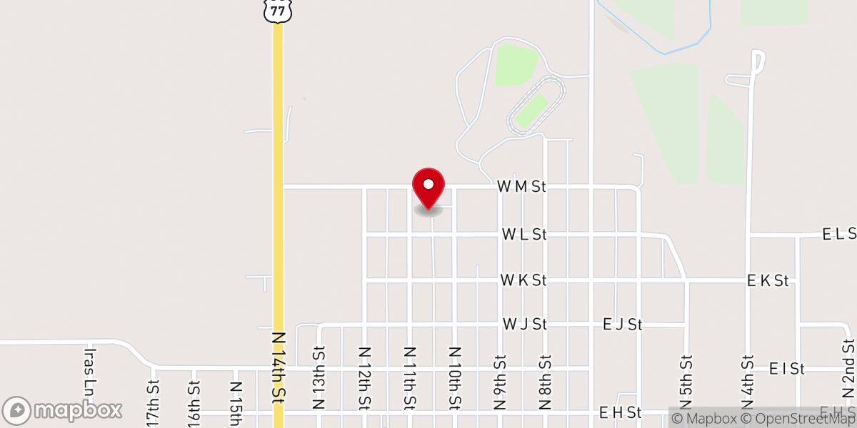 Map showing location of Our Savior's Lutheran Church