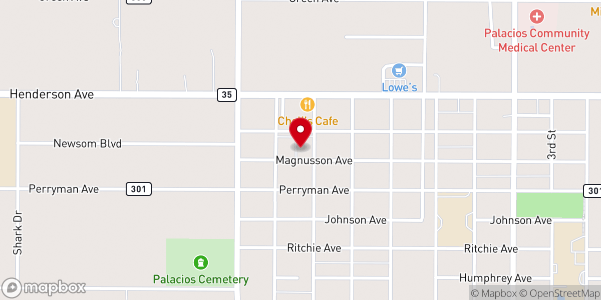 Map showing location of St Anthony's Catholic Church