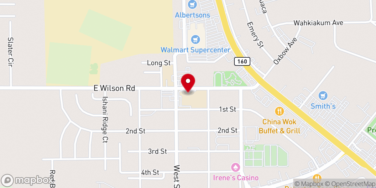 Map showing location of Pahrump comunity church