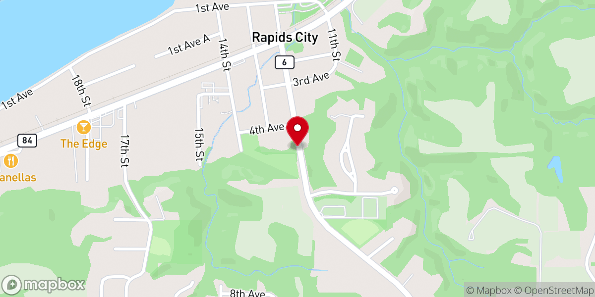 Map showing location of Bethel Fellowship Assembly of God