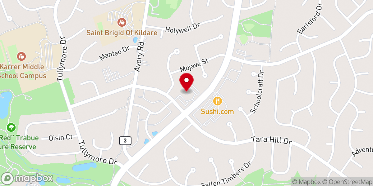 Map showing location of St Patrick's Episcopal Church