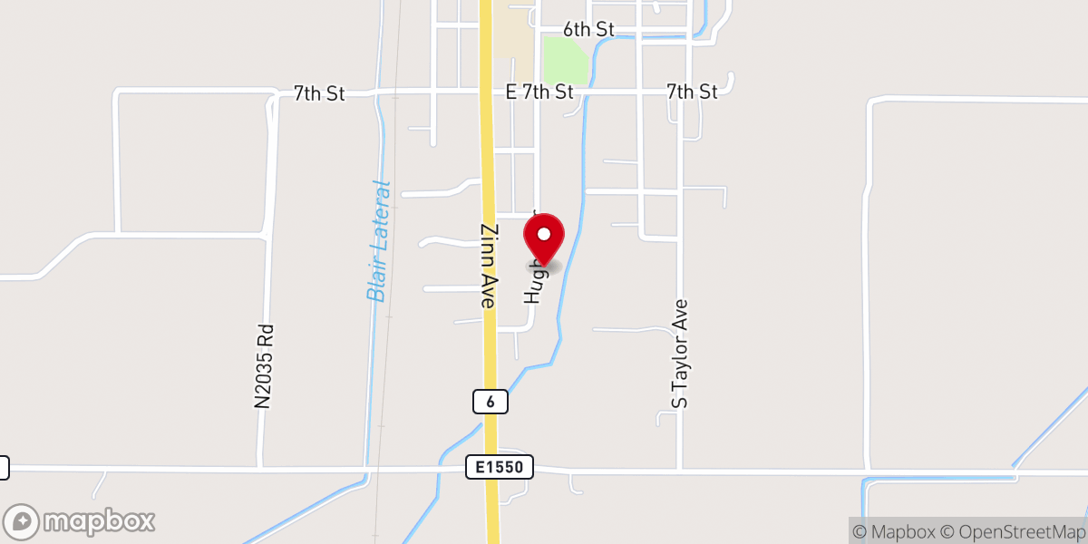 Map showing location of First Baptist Church Parsonage