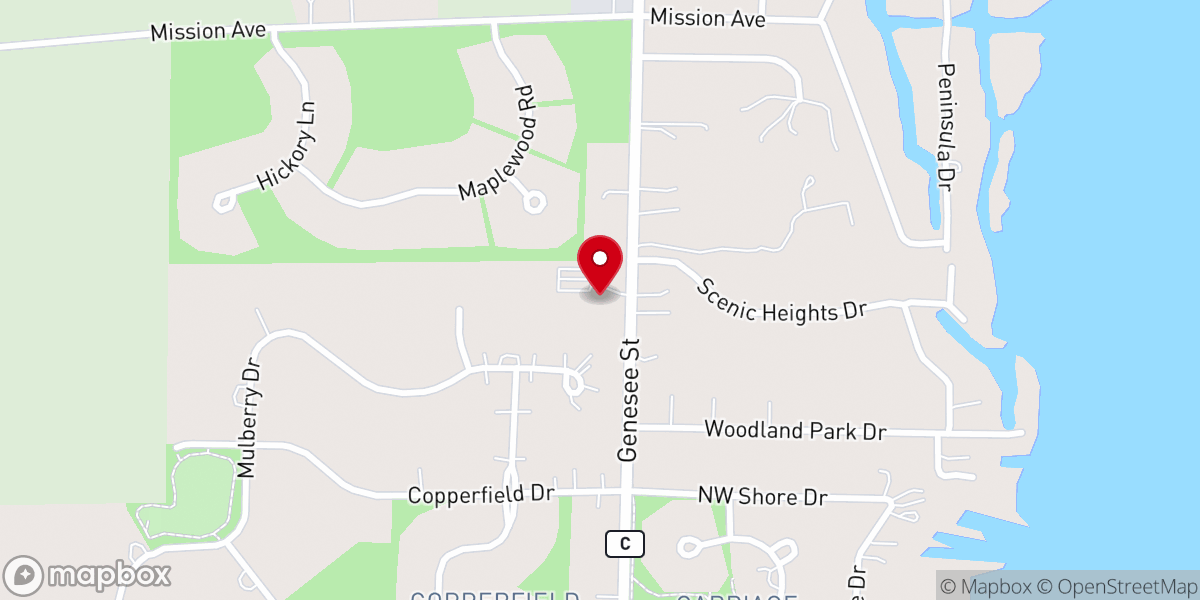 Map showing location of St. Michael's Anglican Church