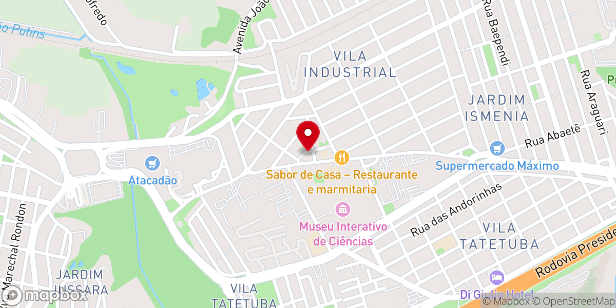 Map showing location of Paróquia São Sebastião