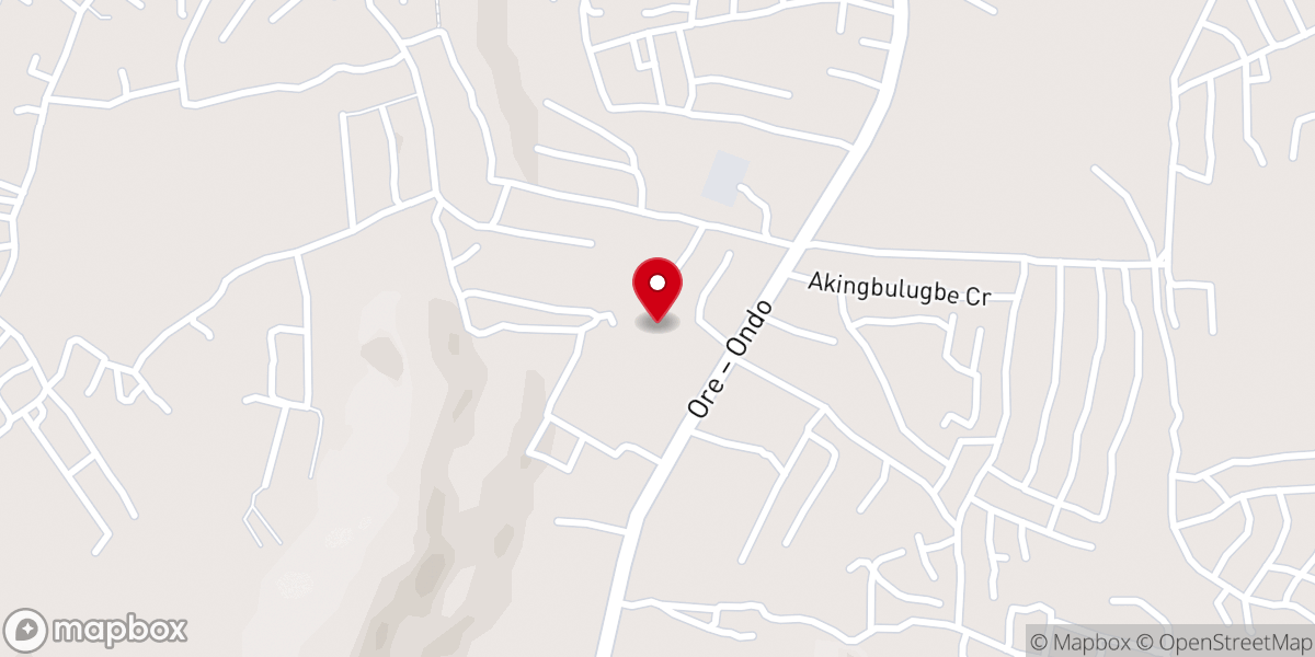 Map showing location of Celestial church of Christ, ọkà