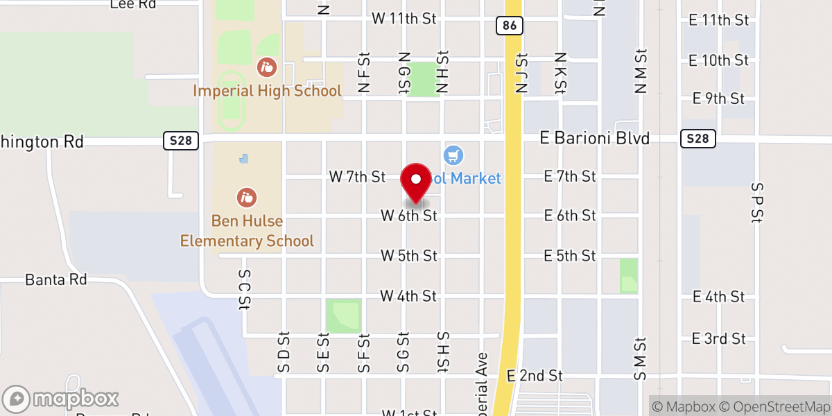 Map showing location of St. Anthony of Padua Catholic Church