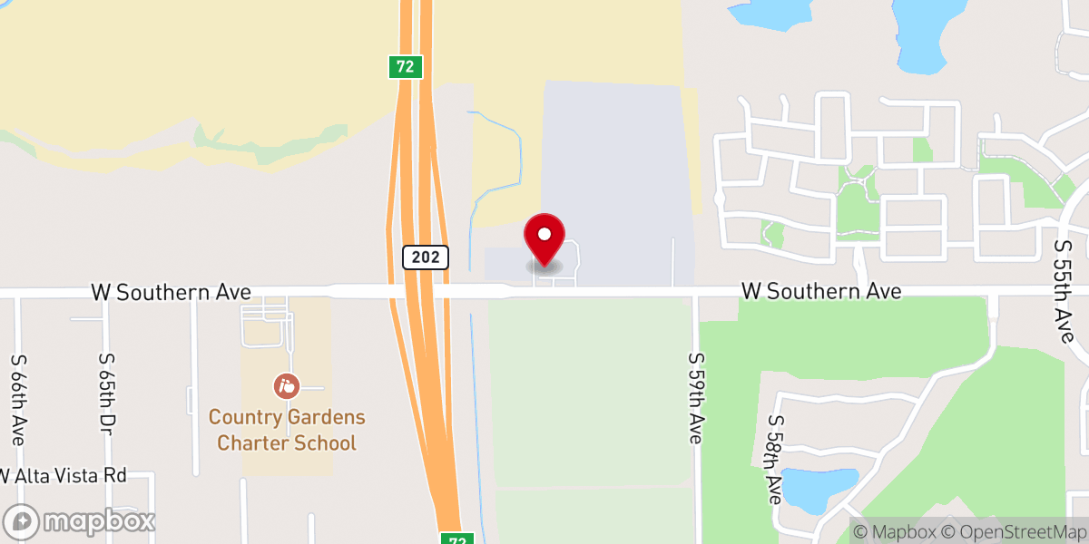 Map showing location of Laveen Presbyterian Church