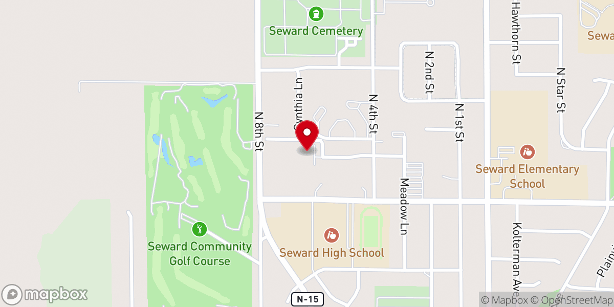 Map showing location of Greene Senior Living
