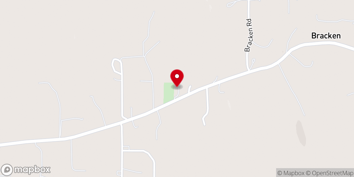 Map showing location of Black Oak Church