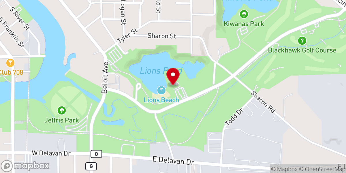 Map showing location of Rotary Botanical Gardens