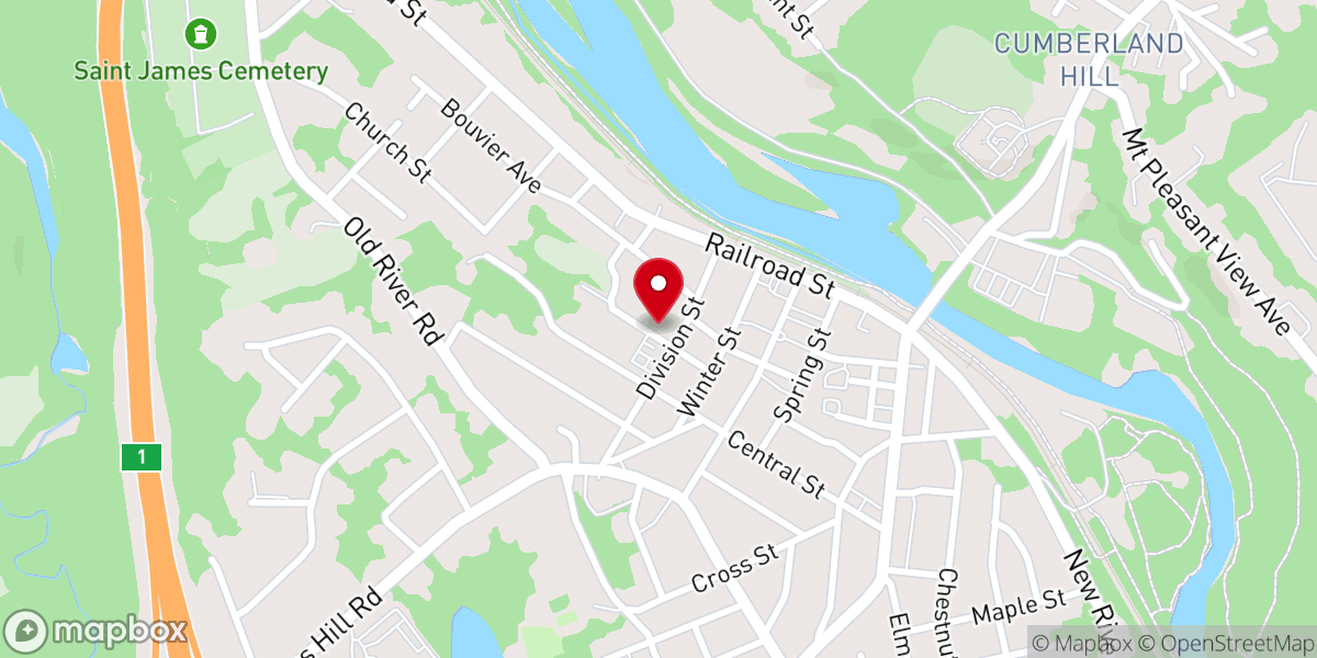 Map showing location of St. James' Church