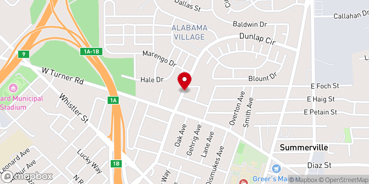 Map showing location of Full Gospel Assembly of God Church