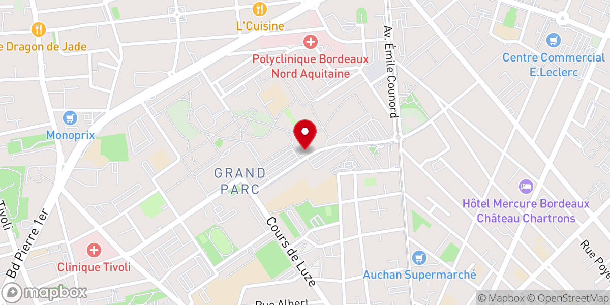 Map showing location of Presbytères Trinité et Notre Dame de Lourdes