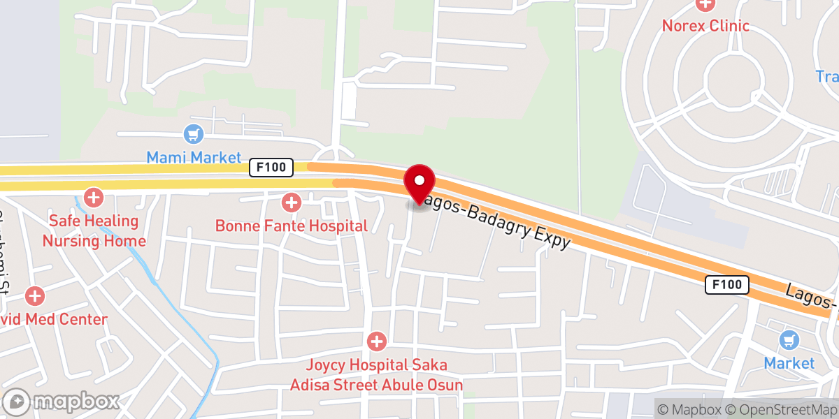 Map showing location of Dominion Faith International Ministry