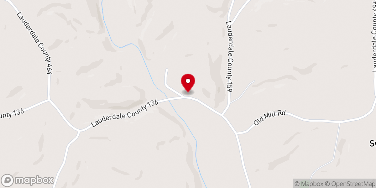 Map showing location of Greens Chapel Methodist Church
