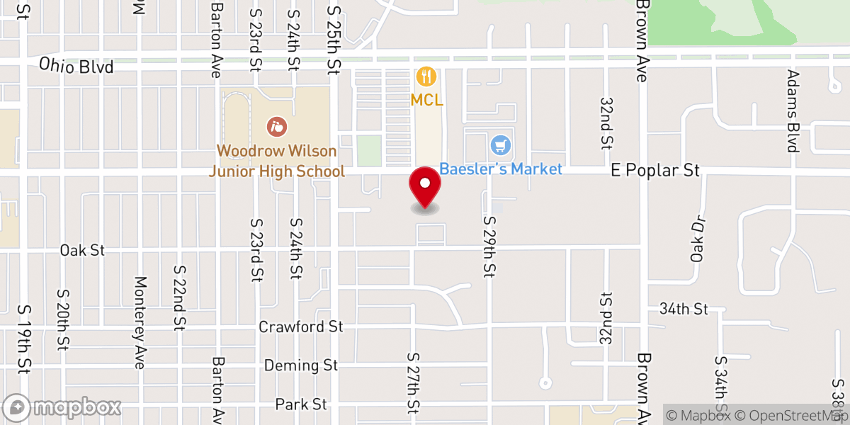 Map showing location of Memorial United Methodist Church