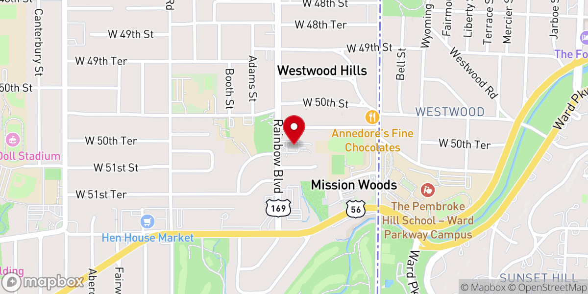 Map showing location of St. Rose Philippine Duchesne Catholic Church