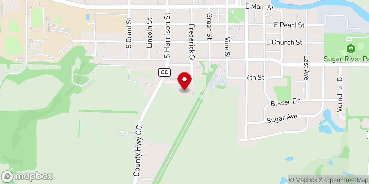 Map showing location of St. Francis of Assisi Catholic Church