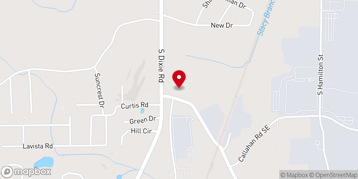 Map showing location of Five Springs Church